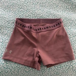 Under Armour Rose Gold Compression shorts